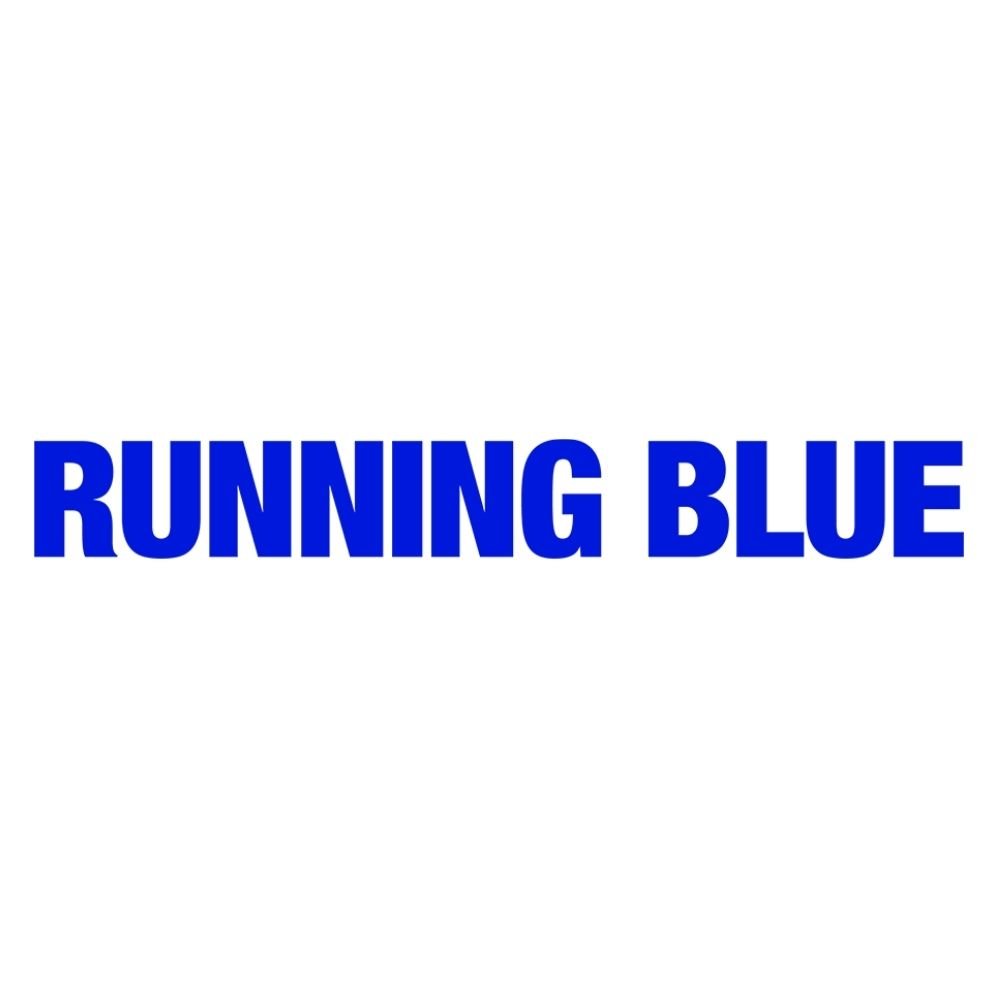 Running Blue white logo version